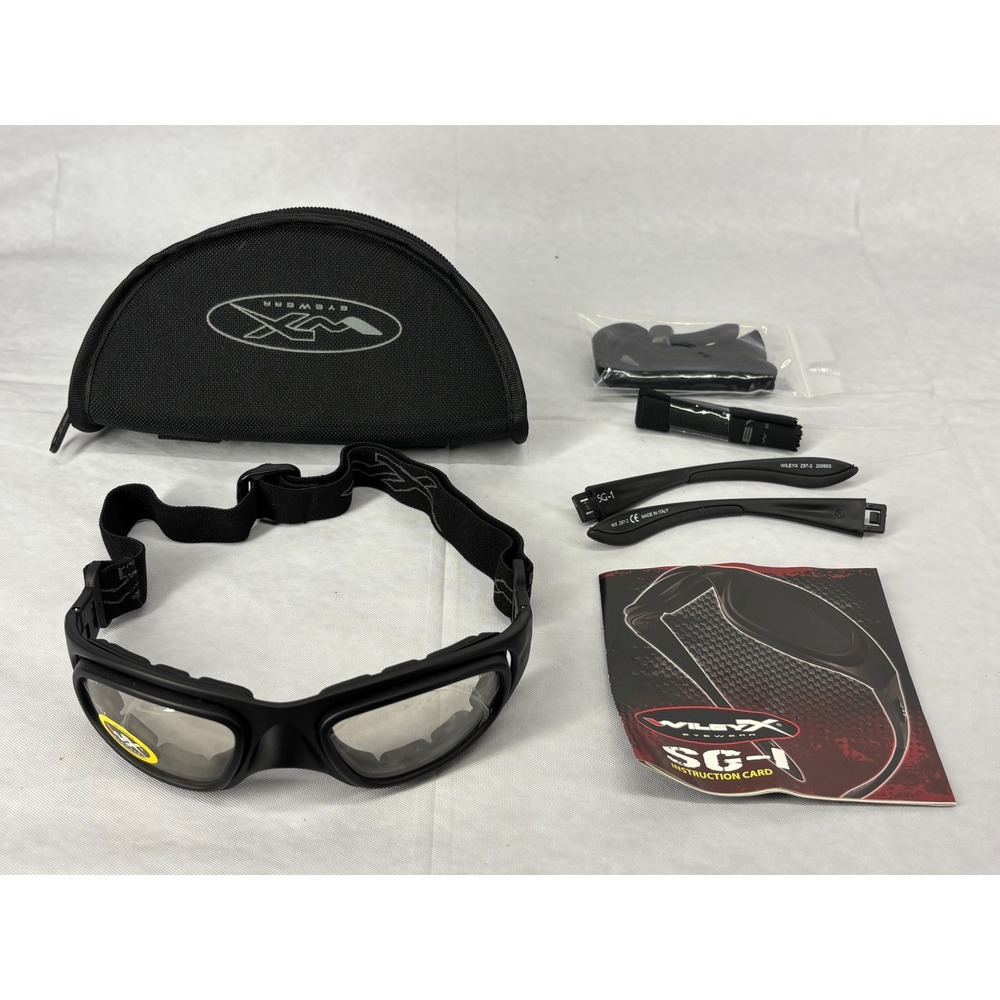 Wiley X SG-1 Tactical Sunglasses Goggles Eye Protection System Hard Case Kit NWT